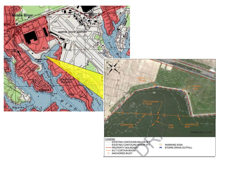 Site map showing location of sediment removal area