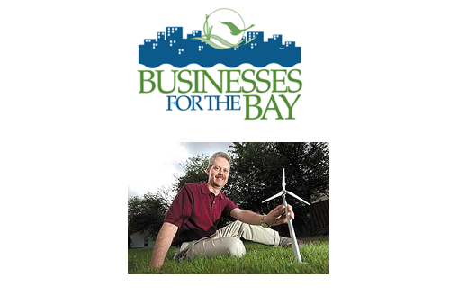 Photo of Businesses for the Bay logo and Jim Maguire