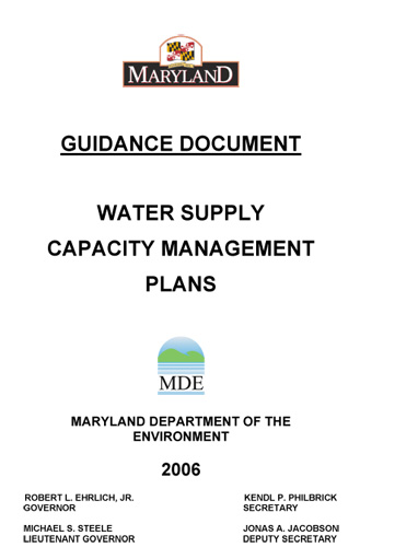 Waster Supply Capacity Management Plans Guide