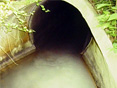 Water going through a tunnel
