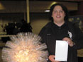 Justin Femiano, of South Carroll High School, won in the Creativity category for a globe lamp made with water bottles.