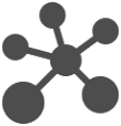 Icon of an organization diagram.