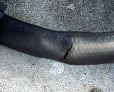 Photo of crimped hose