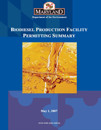 Biodiesel Production Facility Permitting Summary