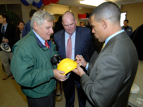 Photo of MDE'S Don Mauldin and Bob Ballinger with Lt. Gov. Brown