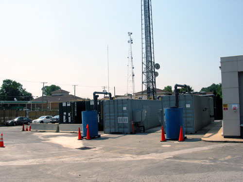 Groundwater recovery systems located at the Exxon Station