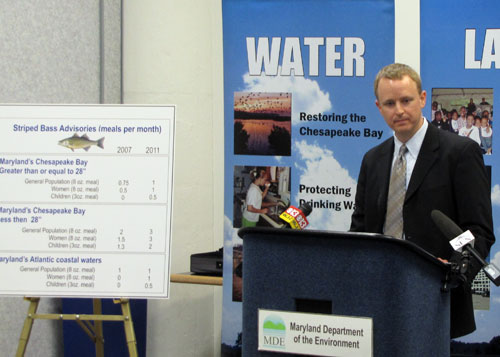MDE health advisor Dr. Jed Miller discusses details of Maryland's revised fish consumption guidelines.