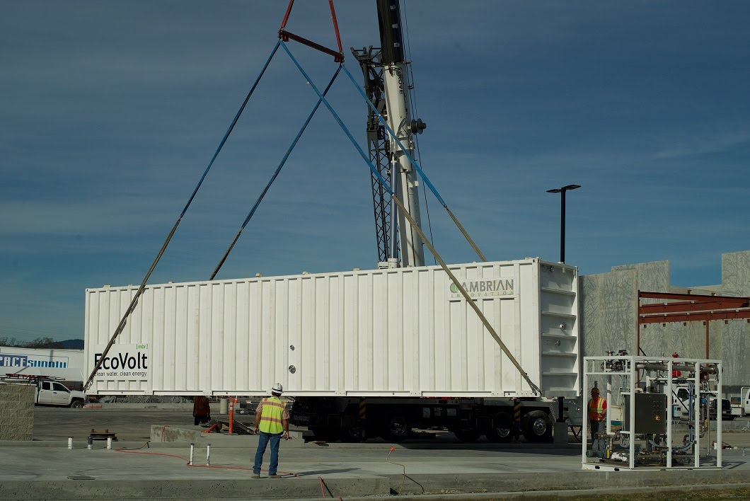Cambrian EcoVolt Water Treatment & Energy Generation System Delivery to Lagunitas Brewery