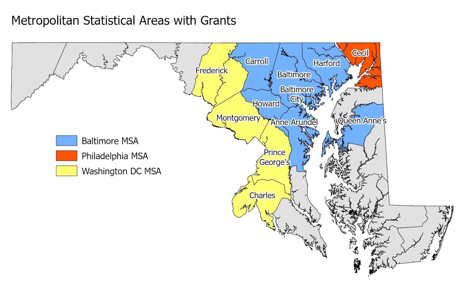 CPRG MSA Areas with Grants Graph