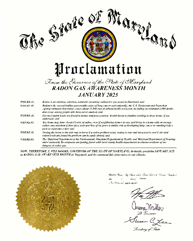 Radon Proclamation 2025