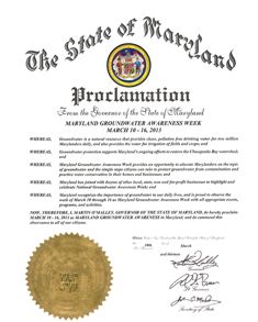 State of Maryland proclamation