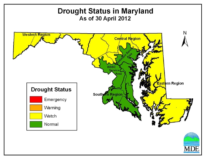 Chart of drought conditions
