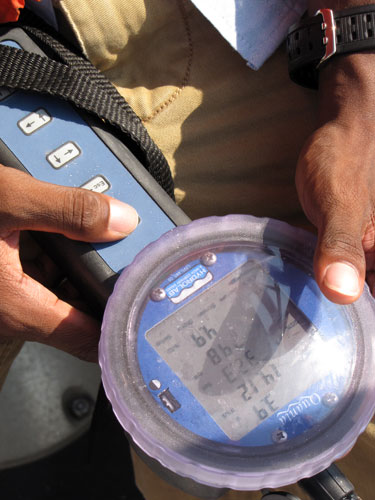 Digital Harbor students used professional equipment to test for water quality.