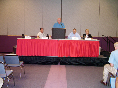Secretary Philbrick and panelist at MACO Forum