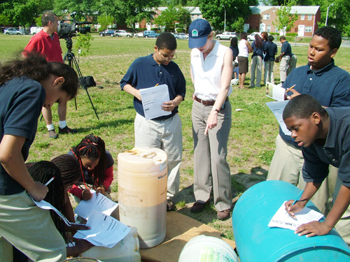 MDE Sec at Calverton Middle School investigate grime crime