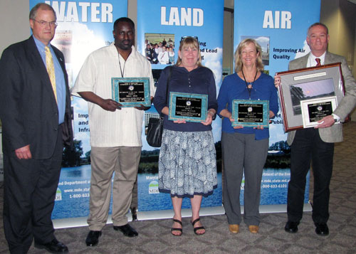 MDE Secretary Robert M. Summers and EOY Finalists.