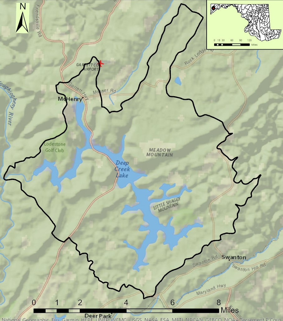 Map of Deep Creek Lake Watershed
