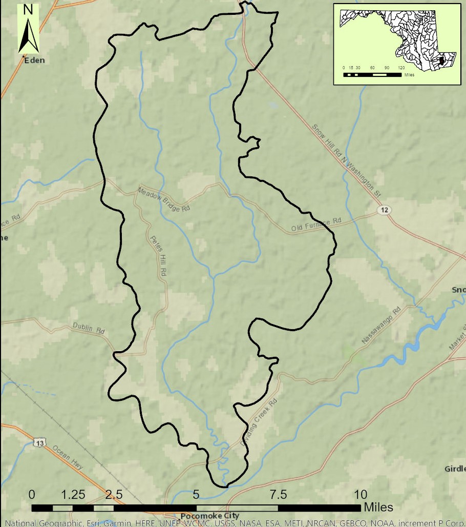 Dividing Creek Map