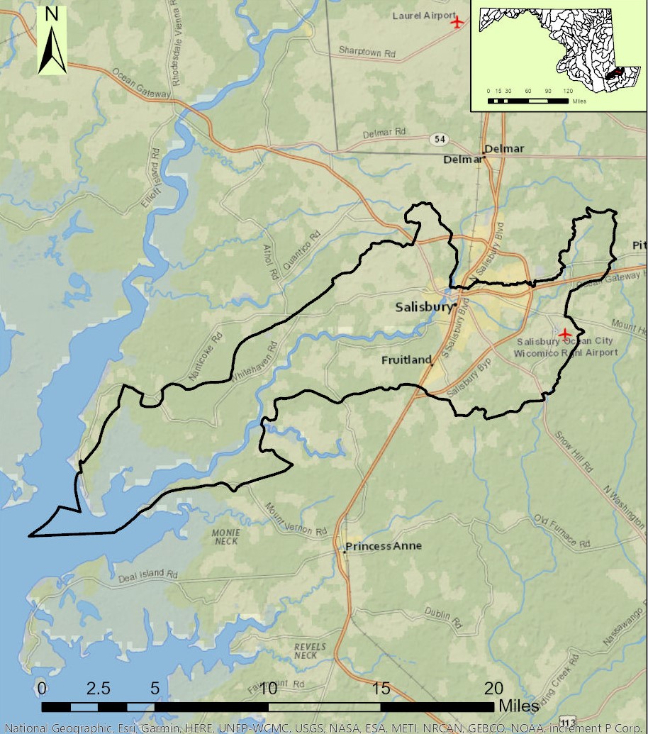 Lower Wicomico River Map