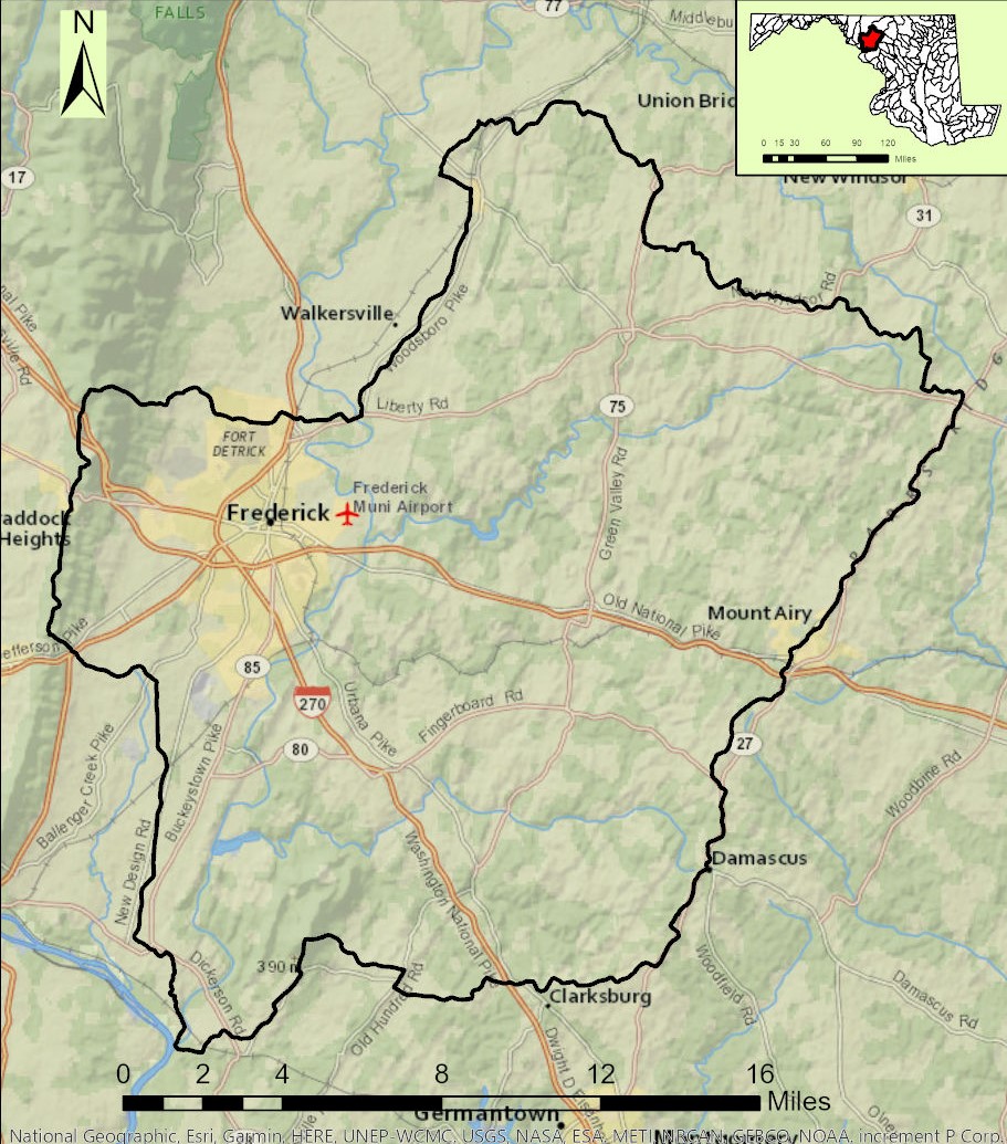 Lower Monocacy River Watershed Map