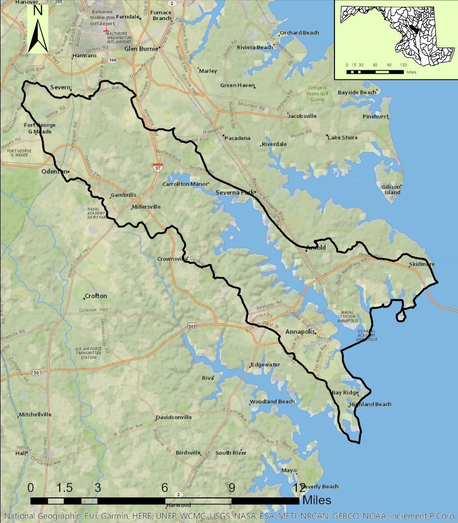 Map of the Severn River Watershed