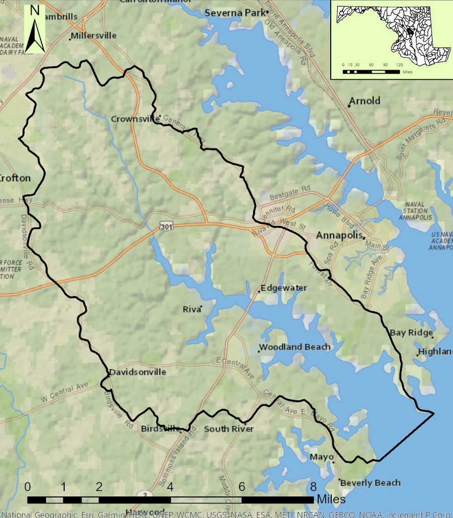 Map of the South River Watershed