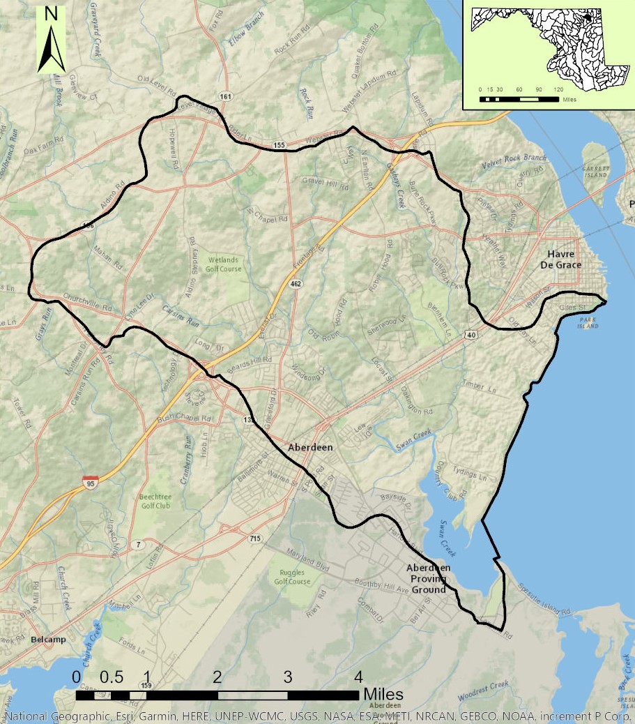 Map of the Swan Creek Watershed