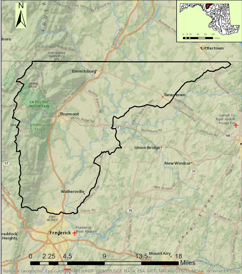 Upper Monocacy River Watershed Map