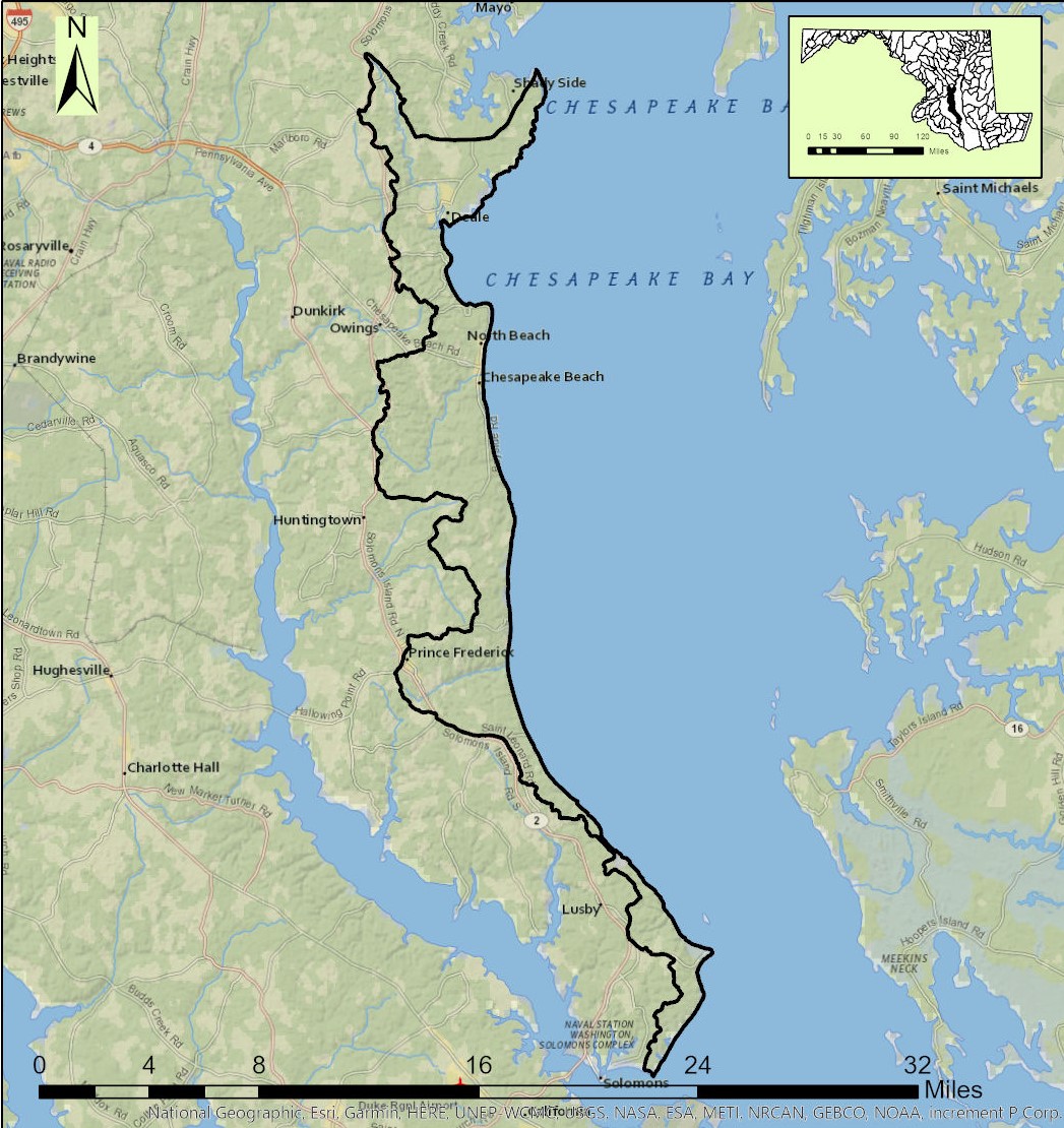 Map of the Other West Chesapeake Bay Watershed