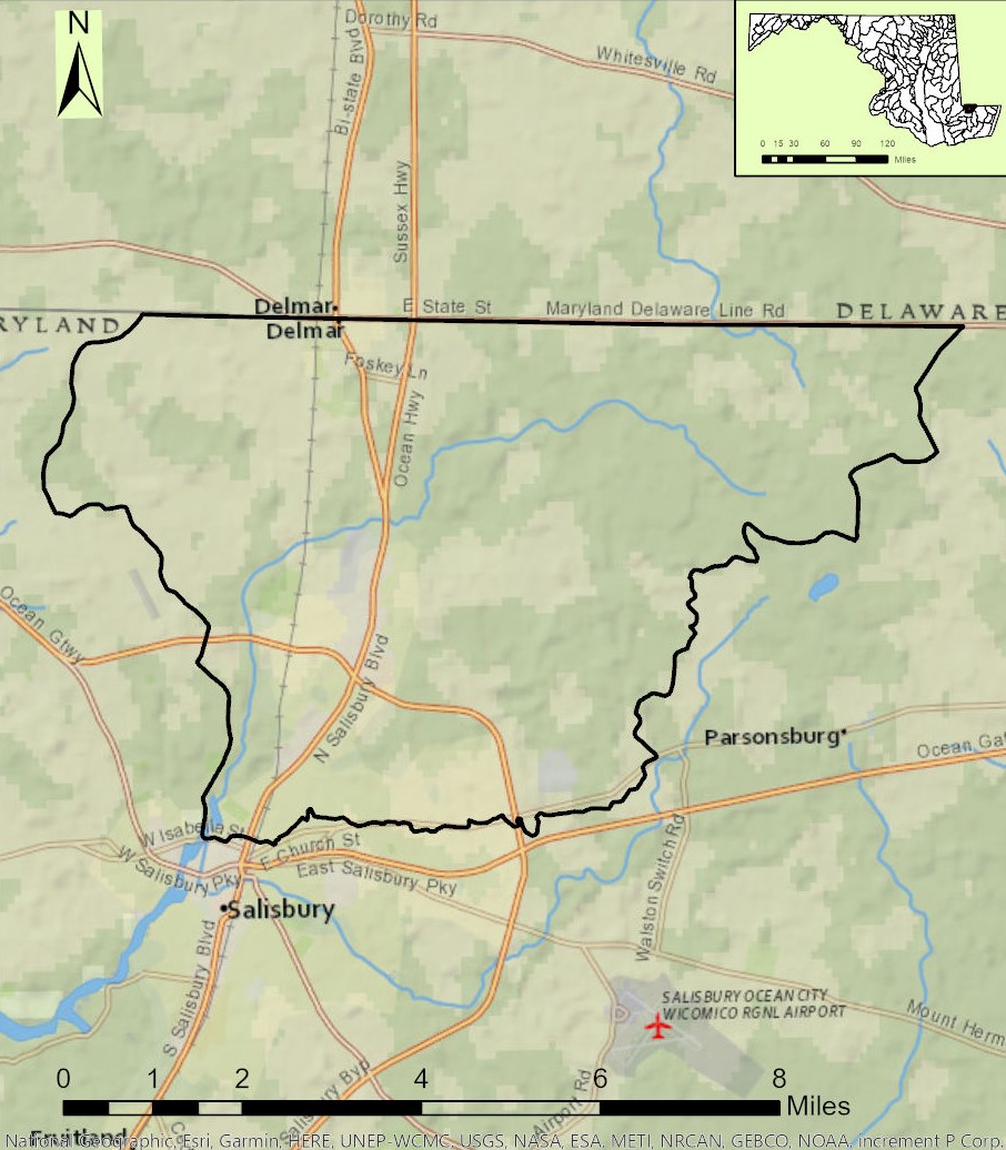Wicomico River Headwaters Map