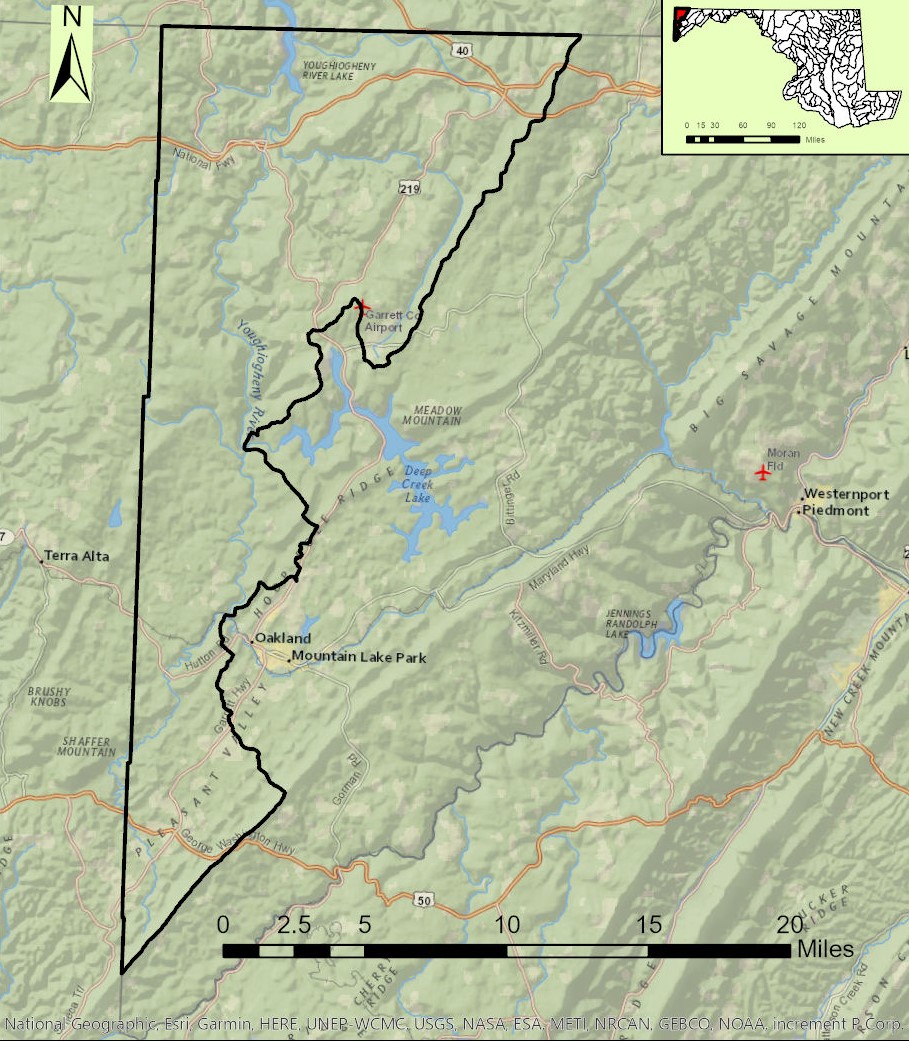 Map of the Youghiogheny River Watershed