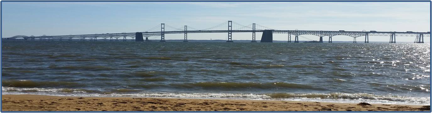 View of the Chesapeake Bay Bridge from Sandy Point State Park by MDE staff