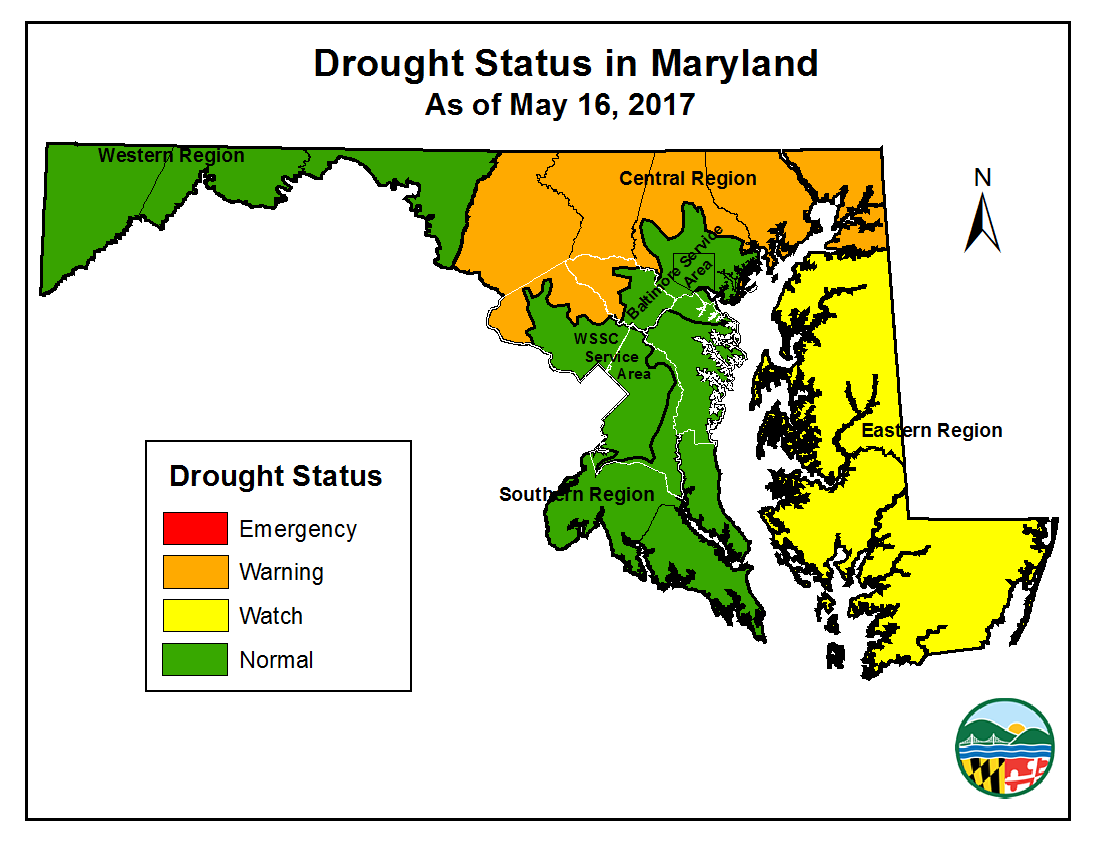 Simple Drought Map for 2017-05-16