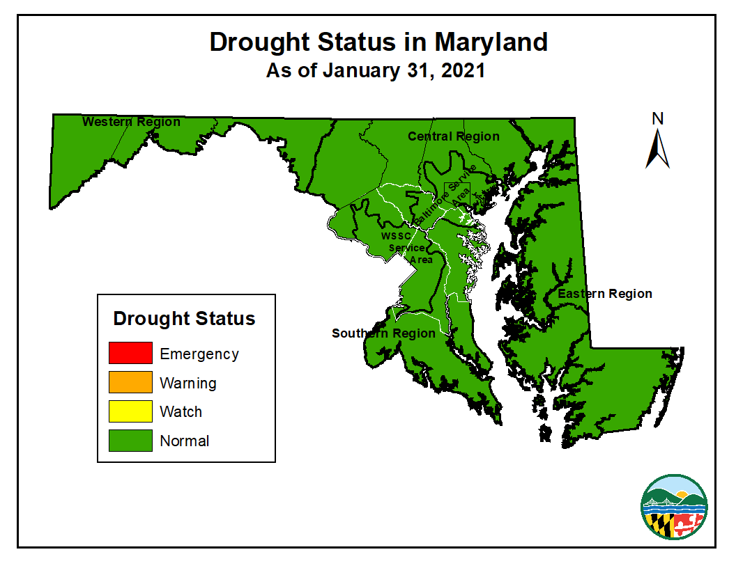 Drought Status as of 2021-01-3`
