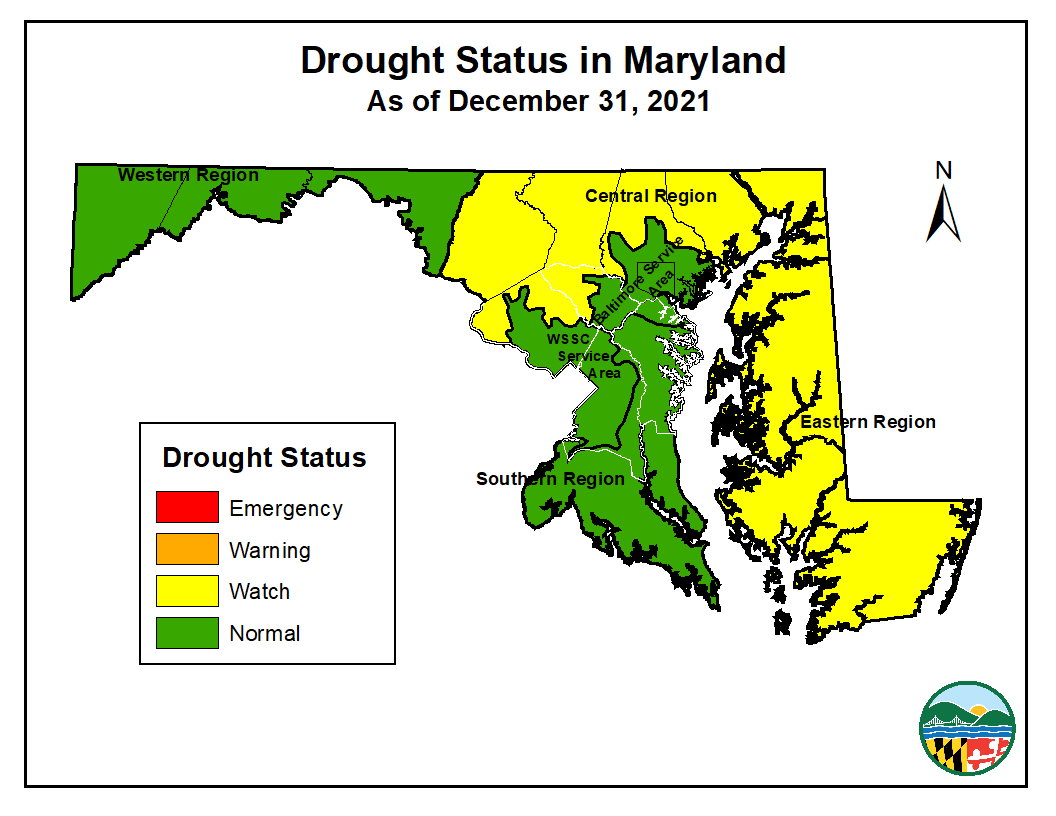 Drought Status as of 2021-12-31